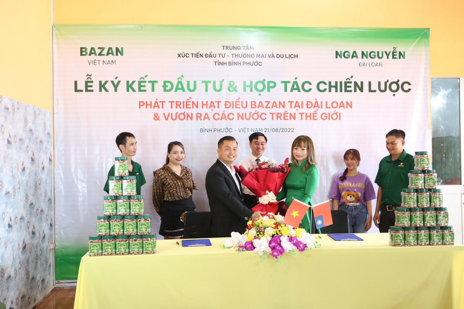 Bù Đăng: Công ty TNHH MTV Bazan ký kết thỏa thuận mang thương hiệu Điều Bazan đến với thị trường Đài Loan (Trung Quốc)